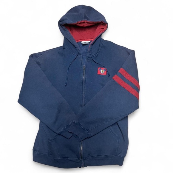 Disney Other - Vintage Walt Disney World Pullover Hooded Sweatshirt Mens Medium Full Zip Blue